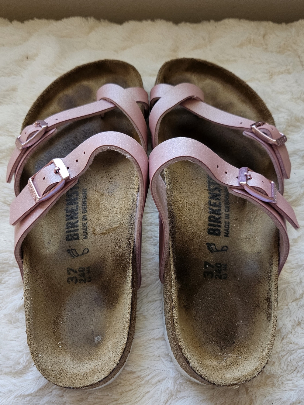 Birkenstock-Mayari Pink Metallic Strappy Sandals - Picture 3 of 4